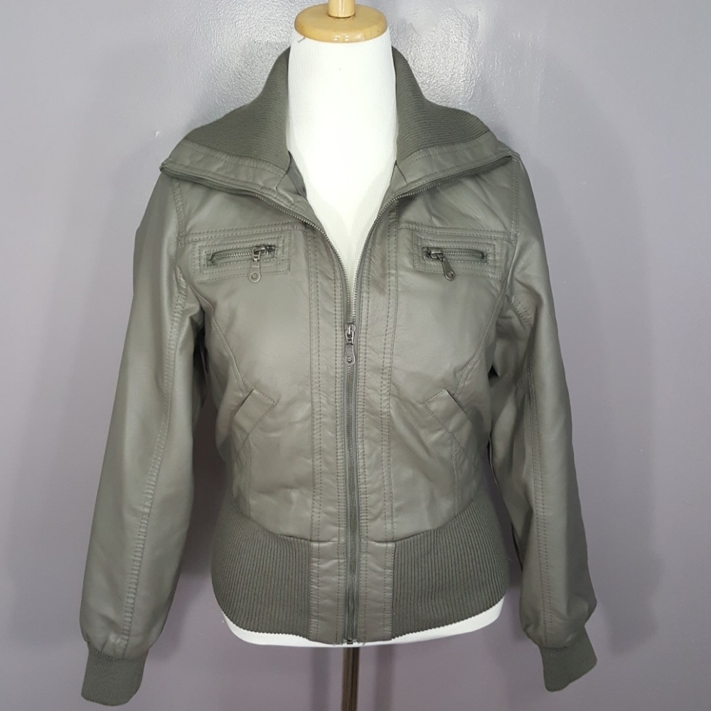 NWOT Paper tee faux leather jacket 1X